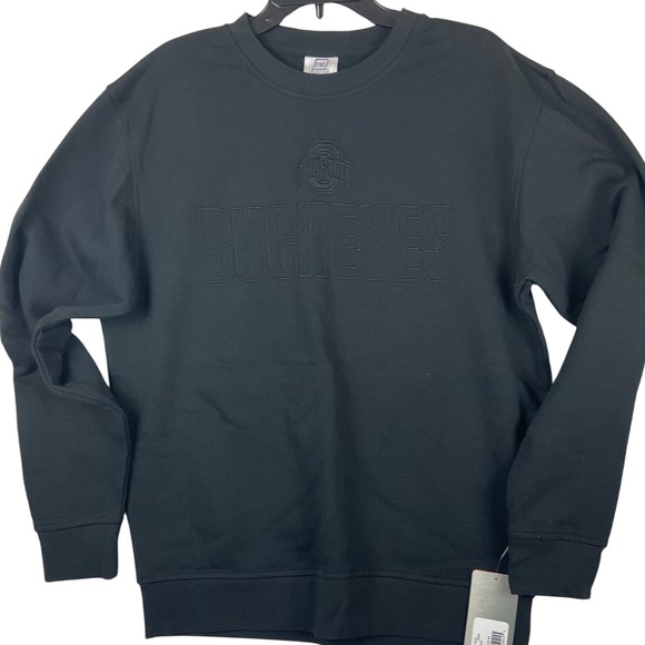 Pro Edge Other - Proedge Ohio State Buckeyes Mens Medium Black Tonal Embroidered Crewneck Sweater